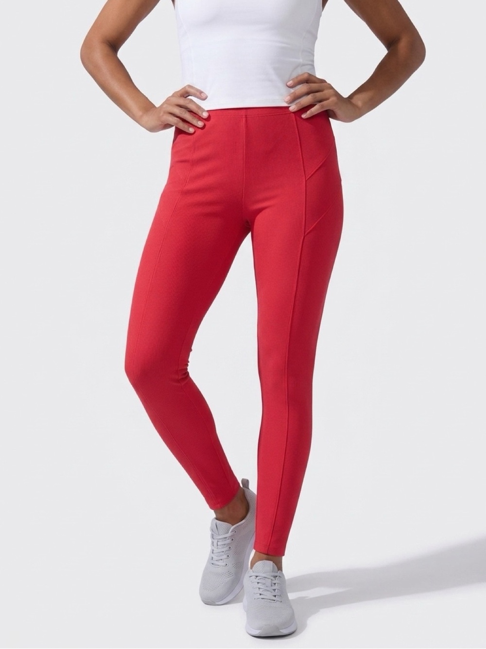 AMANDA UPRICHARD High-Rise Coral Leggings